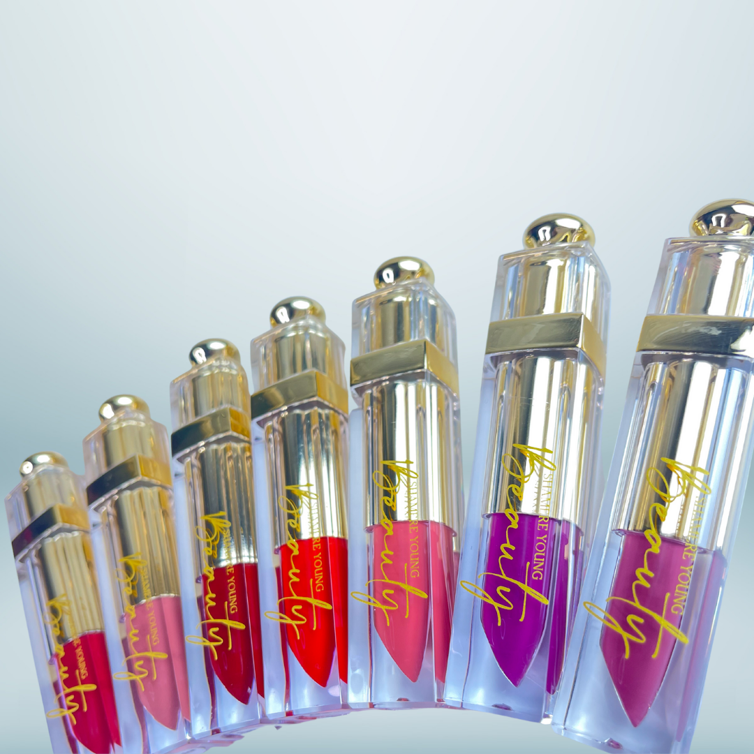 Flat lay photo of all the soulsistahs liquid mattes. Pam is the second to last if looking at photo from left to right.