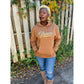 Shamere Young wearing Grace Looks Good On Me metallic gold sweatshirt — cozy faith-based apparel for women