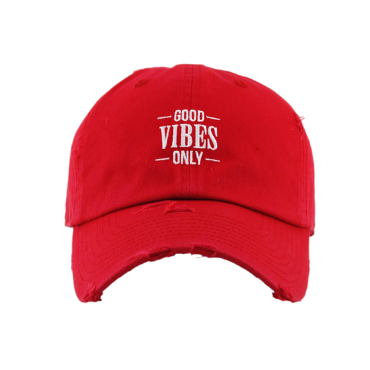 Good Vibes Only Hat - Red