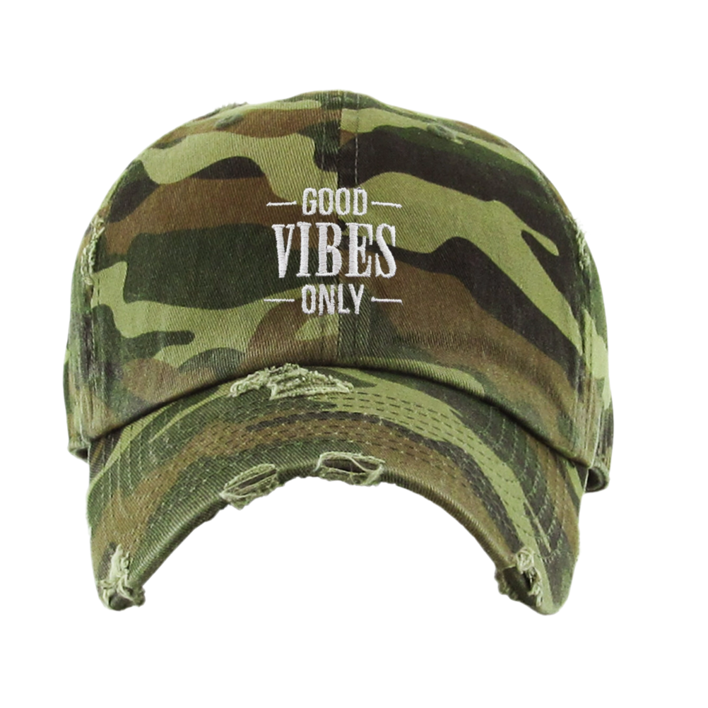 Good Vibes Only Hat - Camouflage