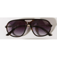 Aviator Sunglasses with a dark tortoise frame and gradient lenses on a white background