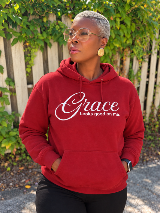 Grace Looks Good On Me - Hoodie - Cardinal