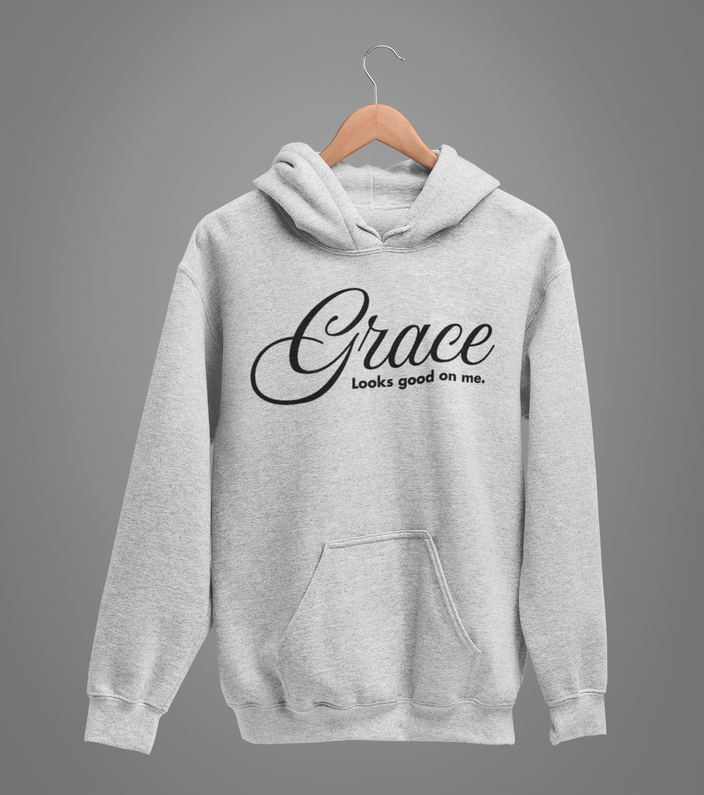 Grace Looks Good On Me - Hoodie - Heather Grey