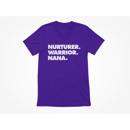 NURTURER. WARRIOR. NANA. - V-Neck TShirt