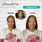 beauty client for bridal trail before photo without makeup application and after photo with makeup application.